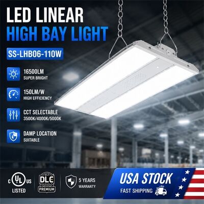 300W LED 선형 하이베이 라이트 CCT 전력 선택 가능 45000lm UL DLC 프리미엄 항성질 WF1